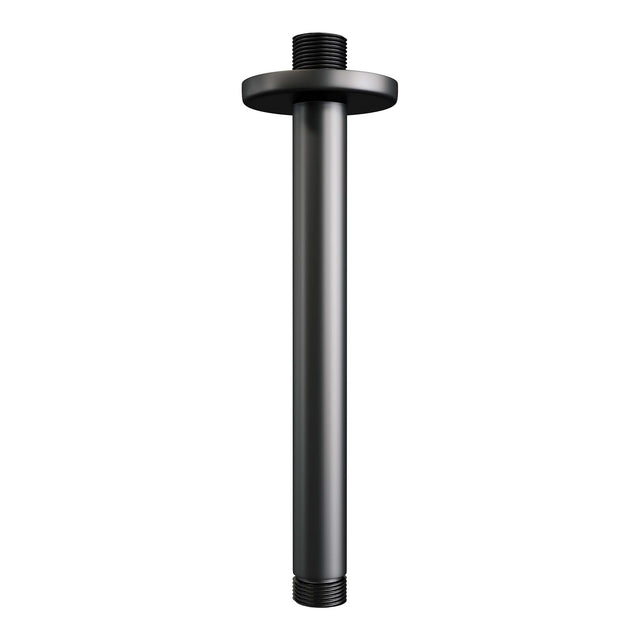 BRAUER Stripe thermostatische inbouw regendouche met drukknoppen SET 33 met 25 cm douchekop en plafondarm en staaf handdouche en doucheslang en geïntegreerde glijstang mat zwart 5-S-429
