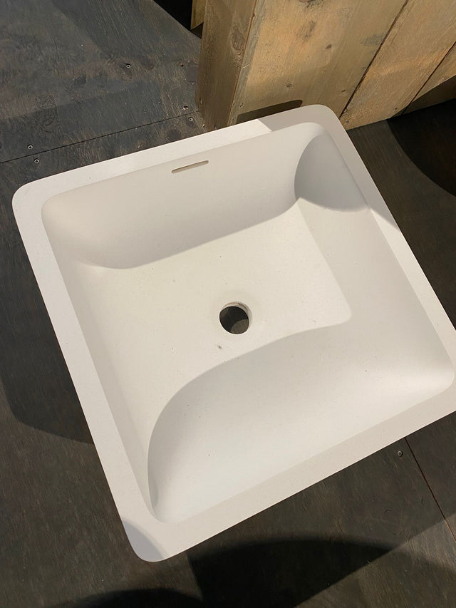 Showmodel Avella Square waskom 42x42cm mat wit