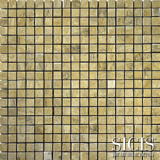 Sicis Lucido gold travertine 30x30 NR.18 LUC. 015X015 10mm moz.afm: 015x015 polish