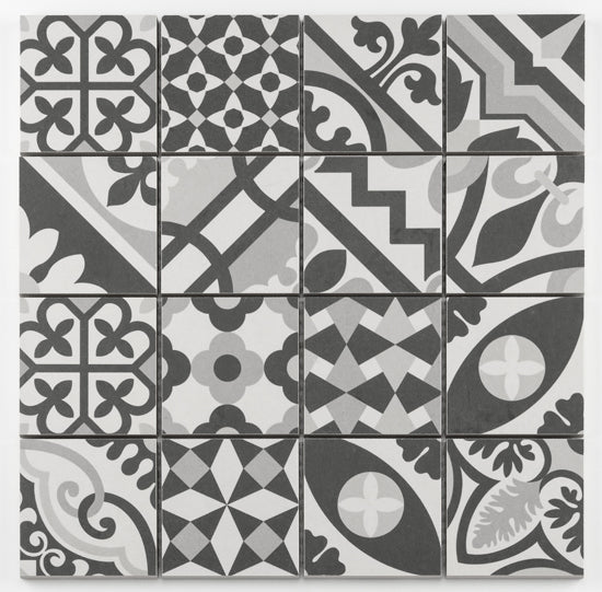Baerwolf Patchwork black and white 30x30 KEG-14072 7mm mat R10 moz.f:077x077
