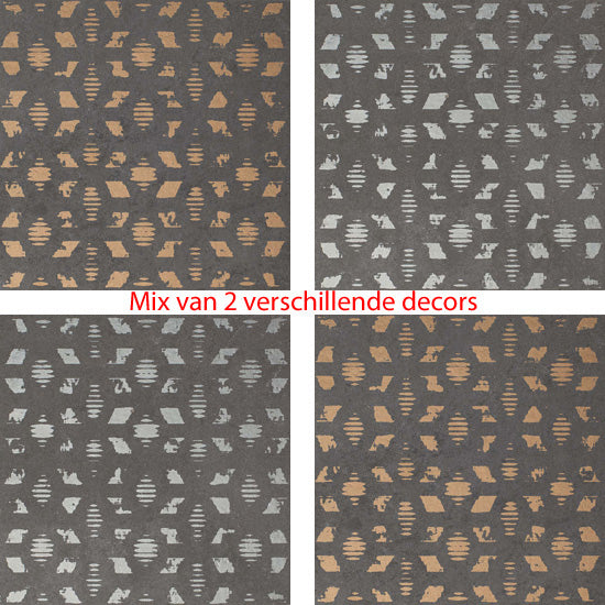 Quintessenza Superfici2 antracite 20x20 svn312m 10mm mat rett. dec.tracce 1