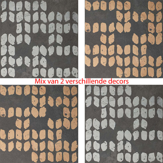 Quintessenza Superfici2 antracite 20x20 svn304m 10mm mat rett. dec.tracce 3