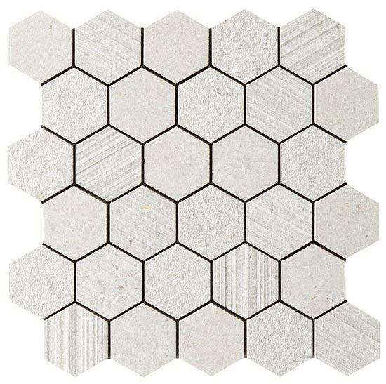 Italgraniti Silver grain white 30x30 si01mesm 9mm mat moz.f:hexagon