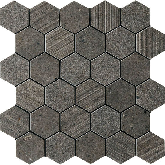 Italgraniti Silver grain dark 30x30 si05mesm 9mm mat moz.f:hexagon