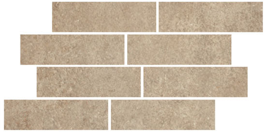 Serenissima Promenade tan 25x40 10mm mat rett. bricks moz.