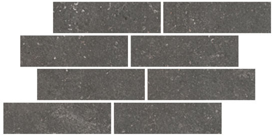 Serenissima Promenade ebano 25x40 10mm mat rett. bricks moz.