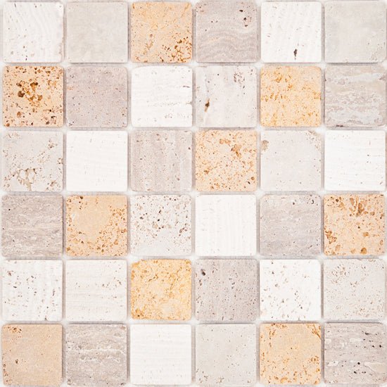 Baerwolf Square travertine mix 30x30 CM-10004 8mm mat R10 moz.f:048x048