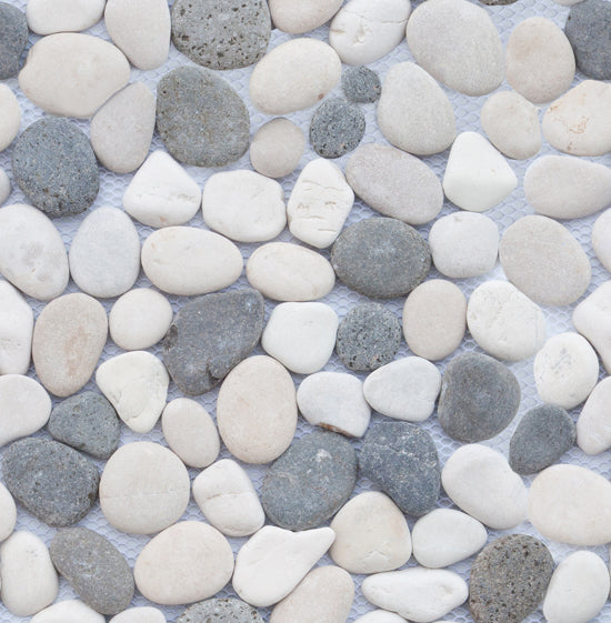 Baerwolf Pebble black spotted mix 30x30 PM-0006 14mm mat R10 f:varied kiezelst.