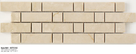 Sicis Stone Marble beige 30x30 BOTTICINO ITEM N41 10mm moz. afm: 020x064+020x020