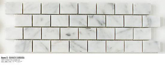 Sicis Stone Marble white and grey 30x30 CARRARA ITEM 5 10mm moz. afm: 020x030