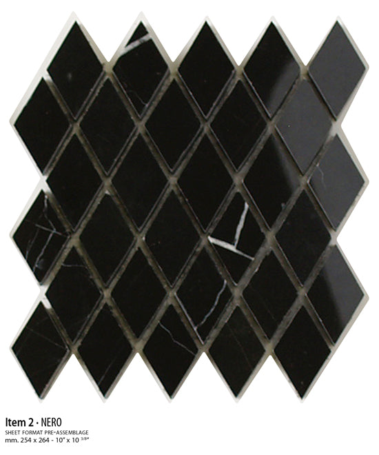Sicis Stone Marble black 30x30 NERO ITEM 2 10mm moz. afm: 023x040