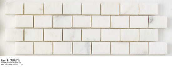 Sicis Stone Marble white and grey 30x30 CALACATTA ITEM 5 10mm moz. afm: 020x030