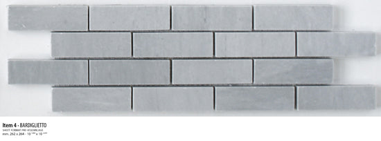 Sicis Stone Marble white and grey 30x30 BARDIGLIETTO ITEM 4 10mm moz. afm: 020x064