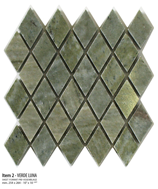 Sicis Stone Marble green 30x30 LUNA ITEM 2 10mm moz. afm: 023x040