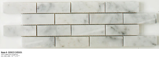 Sicis Stone Marble white and grey 30x30 CARRARA ITEM 4 10mm moz. afm: 020x064