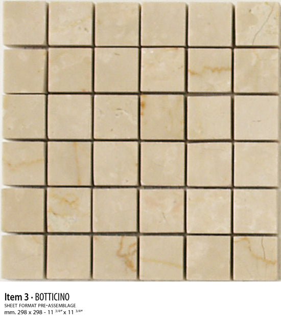 Sicis Stone Marble beige 30x30 BOTTICINO ITEM 3 10mm moz. f:048x048