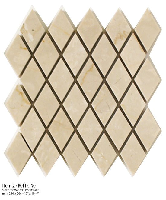 Sicis Stone Marble beige 30x30 BOTTICINO ITEM 2 10mm moz. afm: 023x040