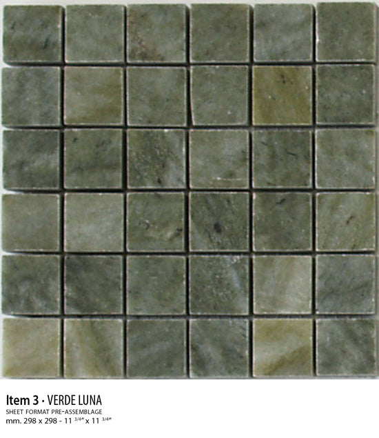 Sicis Stone Marble green 30x30 LUNA ITEM 3 10mm moz. f:048x048