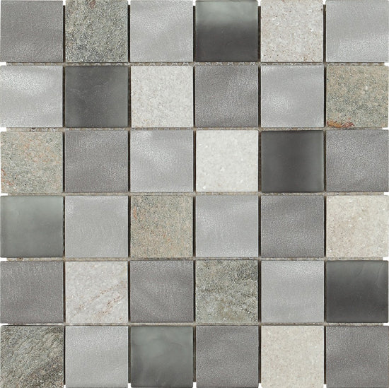 Dune Materia Mosaics grey 30x30 187395 8mm mat moz.f:048x048