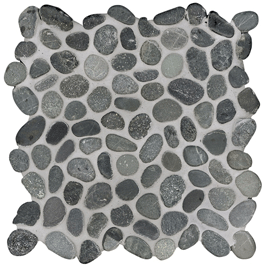 Baerwolf Pebble schwarz 30x30 PM-0003 14mm mat R10 f:varied kiezelst.