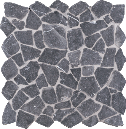 Baerwolf Naturstein nero marquina 30x30 RM-0003 8mm mat R10 f:varied kiezelst.