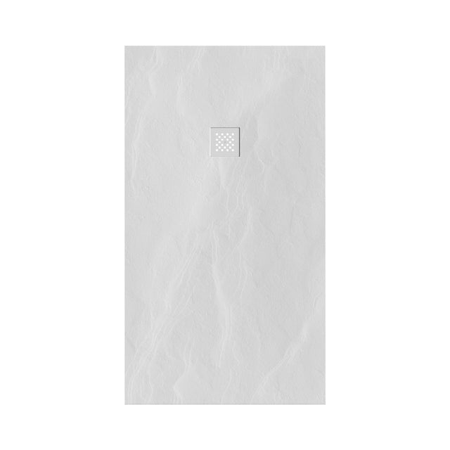 BRAUER Douchebak Asteroid 90x160 incl. antislip en antibacterieel mineraalmarmer mat wit DB-AS90160MW