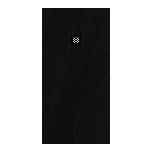 BRAUER Douchebak Asteroid 90x180 incl. antislip en antibacterieel mineraalmarmer mat zwart DB-AS90180MZ