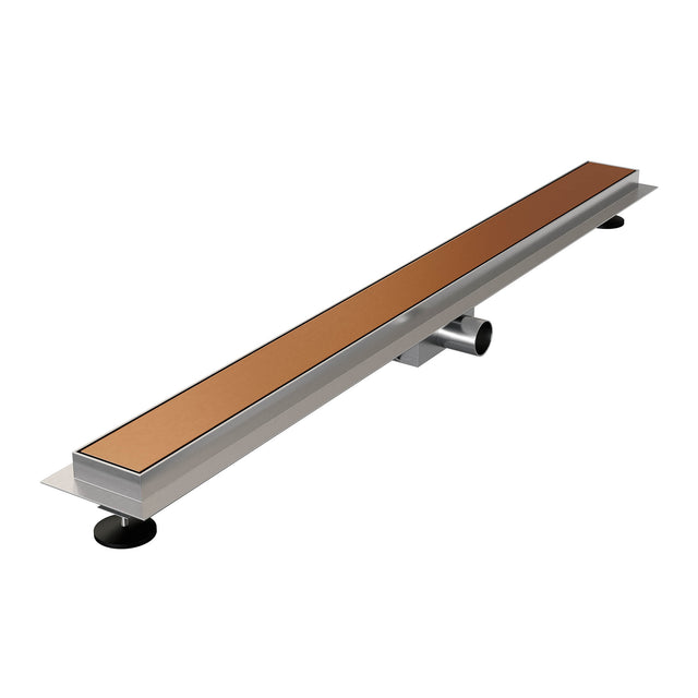 BRAUER Douchegoot met multifunctioneel rooster en flens 7 x 100 koper geborsteld PVD DR-MRF100GK