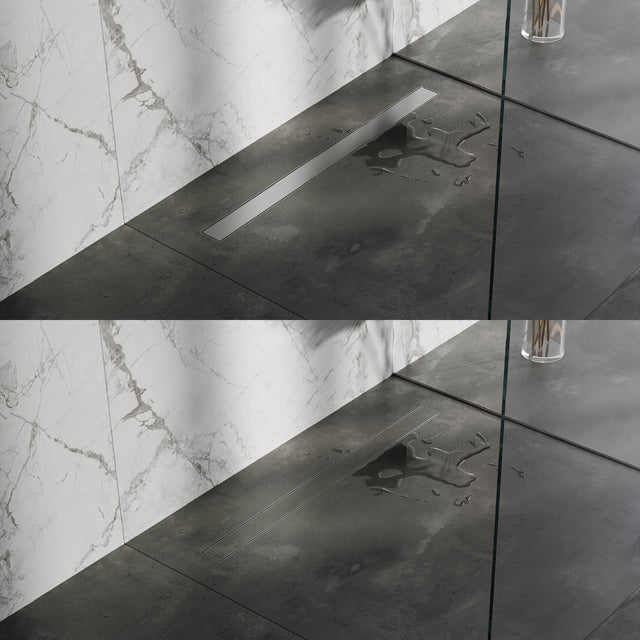 BRAUER Douchegoot met multifunctioneel rooster en flens 7 x 100 RVS geborsteld DR-MRF100NG