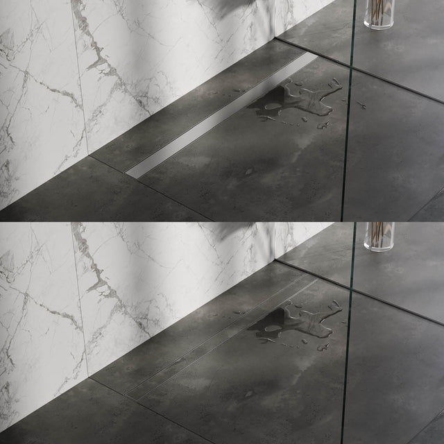 BRAUER Douchegoot met multifunctioneel rooster en flens 7 x 110 RVS geborsteld DR-MRF110NG