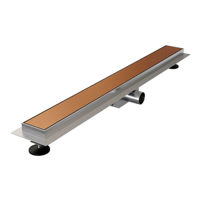 BRAUER Douchegoot met multifunctioneel rooster en flens 7 x 80 koper geborsteld PVD DR-MRF80GK