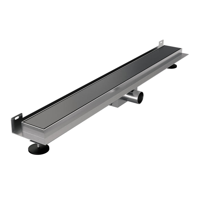 BRAUER Douchegoot met multifunctioneel rooster en flens voor wandmontage 7 x 70 gunmetal geborsteld PVD DR-MRFW70GM