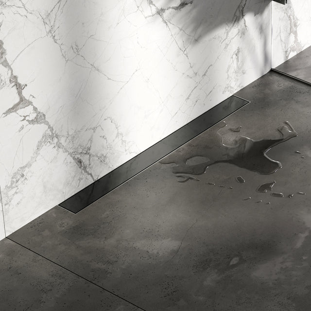BRAUER Douchegoot met multifunctioneel rooster en flens voor wandmontage 7 x 80 gunmetal geborsteld PVD