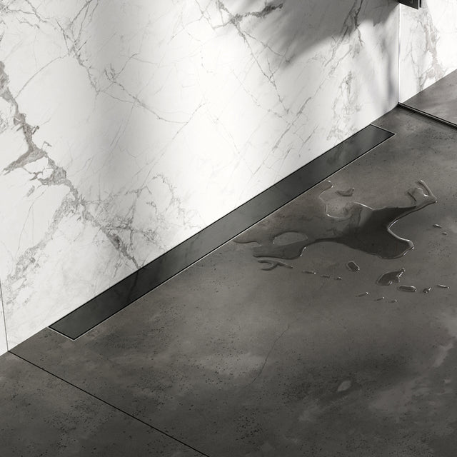 BRAUER Douchegoot met multifunctioneel rooster en flens voor wandmontage 7 x 90 gunmetal geborsteld PVD DR-MRFW90GM