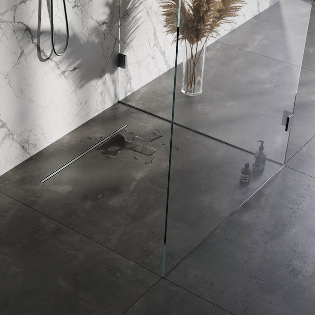 BRAUER Douchegoot XS met flens en draaibare sifon 3 x 80 RVS geborsteld
