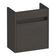 BRAUER Adore fonteinkast 40 met 1 deur greeploos rechtsdraaiend Timber Anthracite FO-AR40RTA