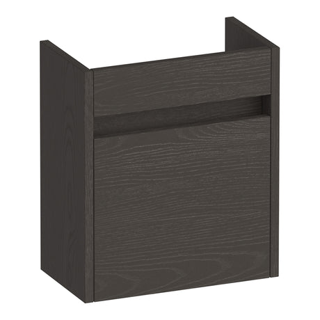 BRAUER Adore fonteinkast 40 met 1 deur greeploos rechtsdraaiend Timber Anthracite FO-AR40RTA