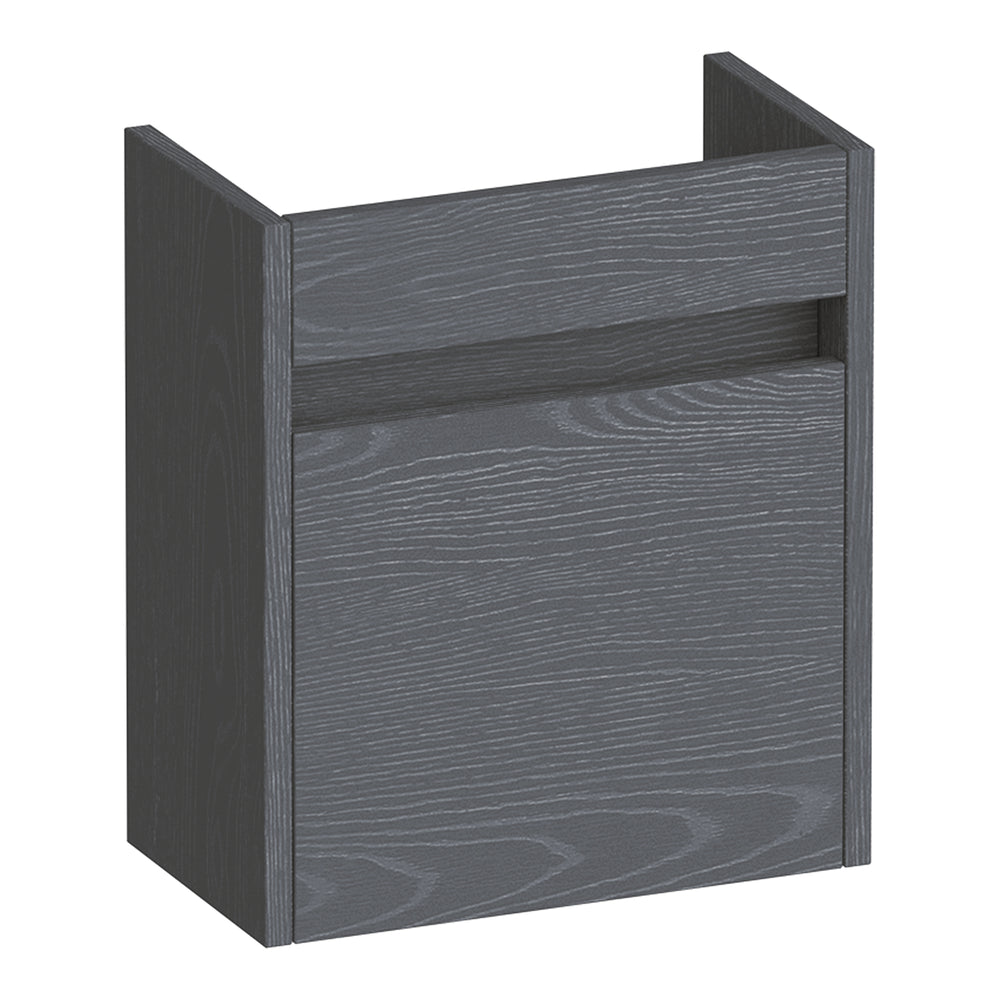 BRAUER Adore fonteinkast 40 met 1 deur greeploos rechtsdraaiend Timber Grey FO-AR40RTG