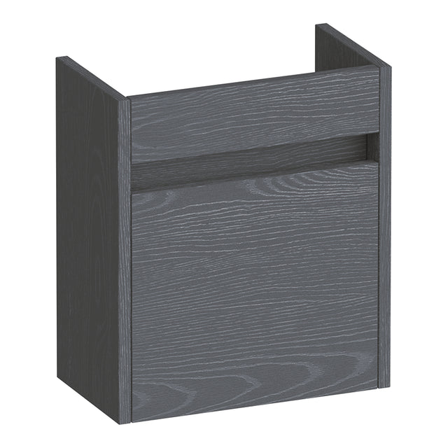 BRAUER Adore fonteinkast 40 met 1 deur greeploos rechtsdraaiend Timber Grey FO-AR40RTG