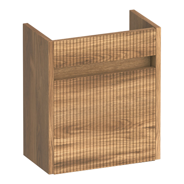 BRAUER Adore Wavy fonteinkast 40 met 1 deur greeploos linksdraaiend Honey FO-ARW40LHO