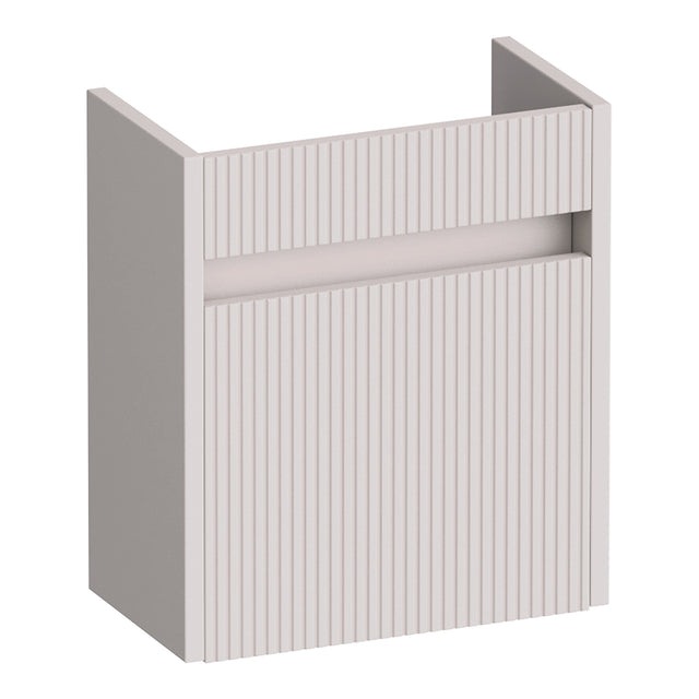 BRAUER Adore Wavy fonteinkast 40 met 1 deur greeploos linksdraaiend mat zand FO-ARW40LMS