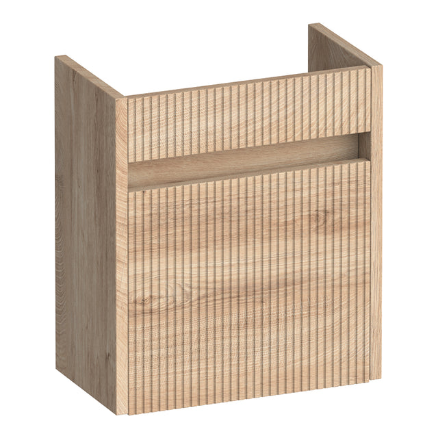 BRAUER Adore Wavy fonteinkast 40 met 1 deur greeploos rechtsdraaiend Forest Wheat FO-ARW40RFW