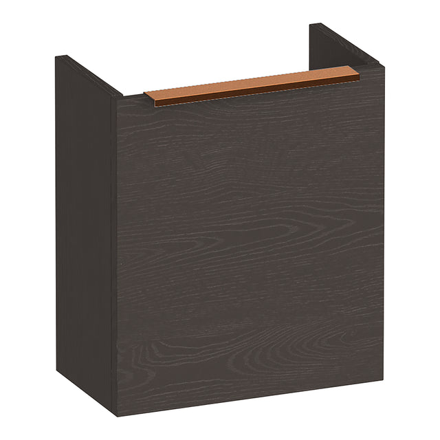 BRAUER Elevate fonteinkast 40 excl. opleggreep met 1 deur linksdraaiend Timber Anthracite FO-EL40LTA
