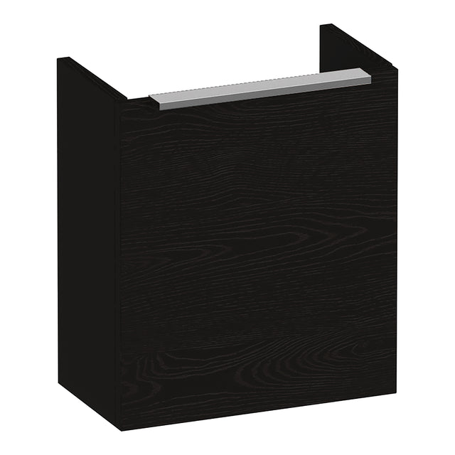 BRAUER Elevate fonteinkast 40 excl. opleggreep met 1 deur linksdraaiend Timber Black FO-EL40LTB