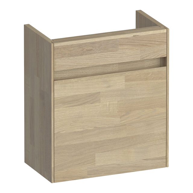BRAUER Inspire fonteinkast 40 met 1 deur greeploos linksdraaiend vingerlas eiken grijs FO-IN40LVEG