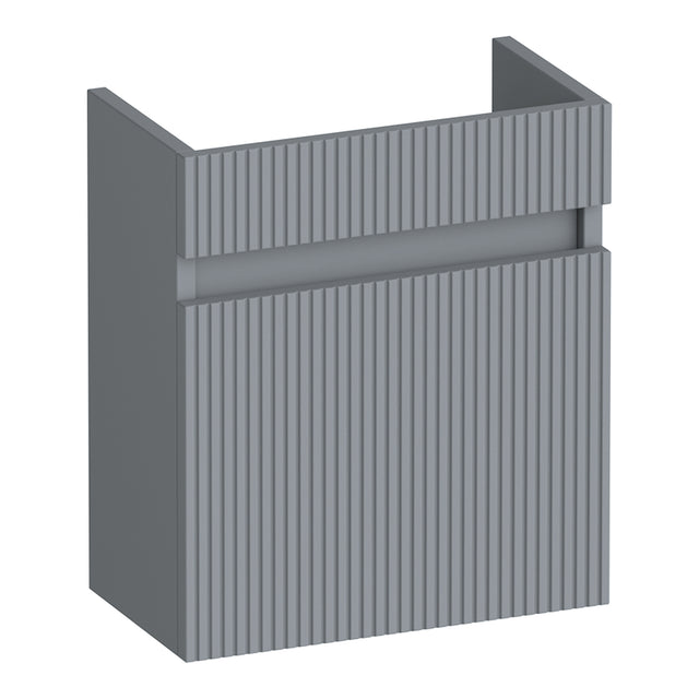 BRAUER Joy Wavy fonteinkast 40 met 1 deur greeploos linksdraaiend mat grijs FO-JYW40LMG