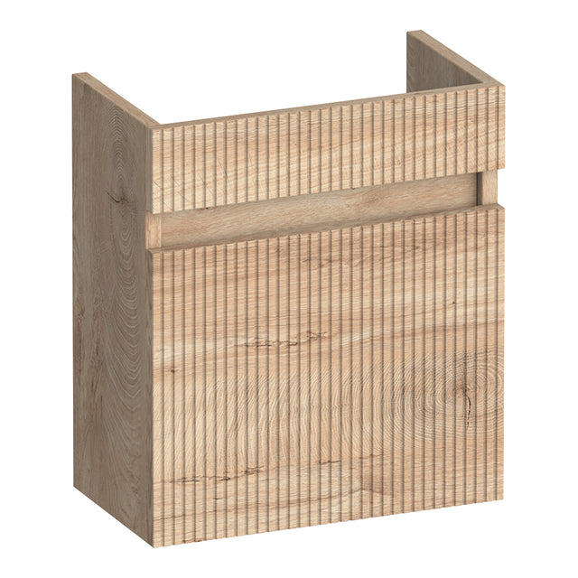 BRAUER Joy Wavy fonteinkast 40 met 1 deur greeploos rechtsdraaiend Forest Wheat FO-JYW40RFW