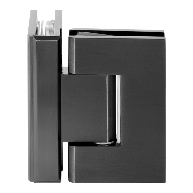 BRAUER Glasscharnier 90 graden 2 stuks PVD gunmetal geborsteld GB-GS1GM