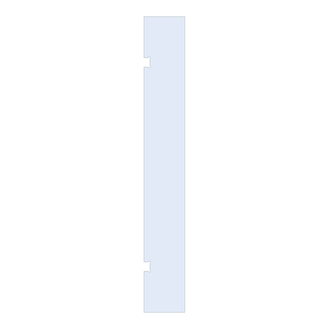BRAUER Wand 40 helder glas enkelzijdige uitsparingen GL-W1H40
