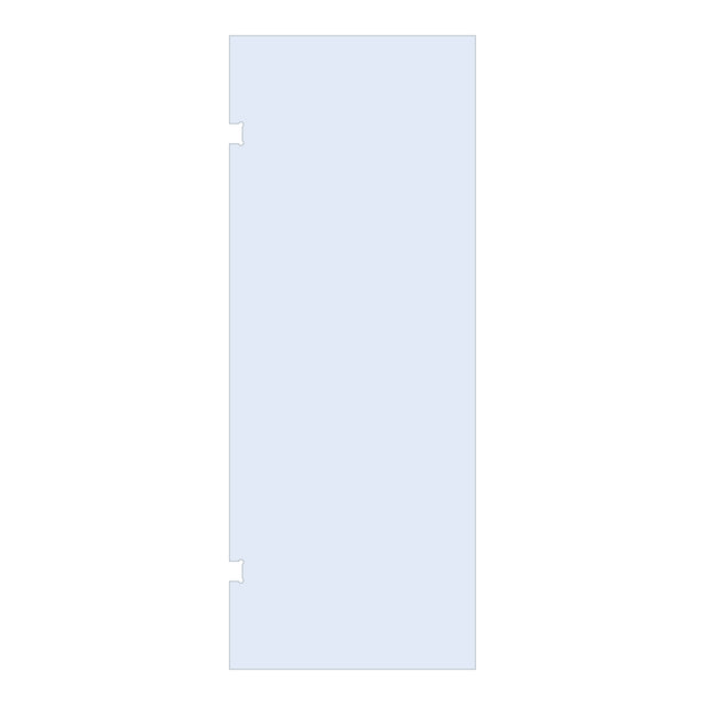 BRAUER Wand 90 helder glas enkelzijdige uitsparingen GL-W1H90